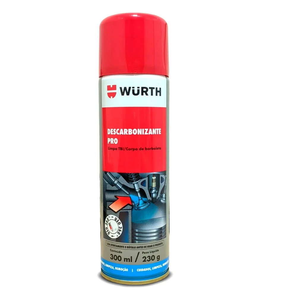 Descarbonizante PRO Limpa TBI Corpo de Borboleta 300ml Wurth | Shopee ...