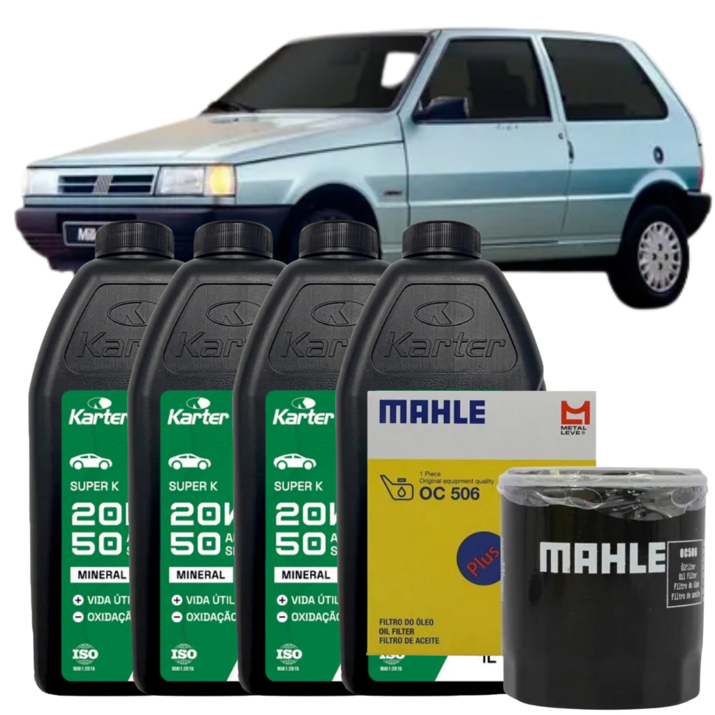 Kit Troca De Óleo Fiat Uno Fiasa 1.0 / 1.3 20w50 + Filtro