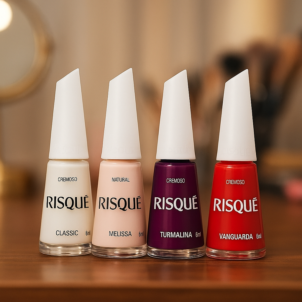 ESMALTE RISQUE KIT COM 4 CORES VARIADAS | Shopee Brasil