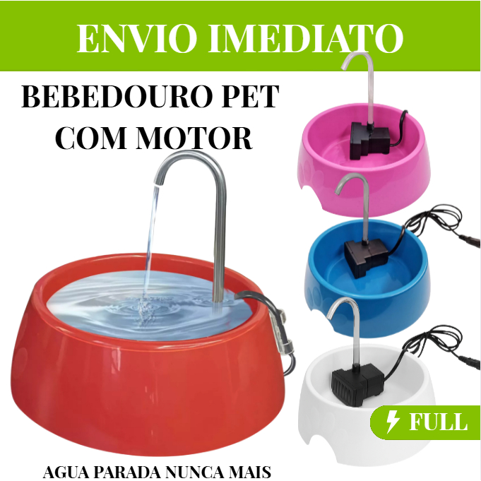 FONTE BEBEDOURO DE AGUA PET 1 LITRO CACHORRO GATO AUTOMATICO BIVOLT ...