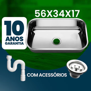 Cuba Pia Inox 304 Cozinha N 2 56x34x17 American Steel Extra Funda