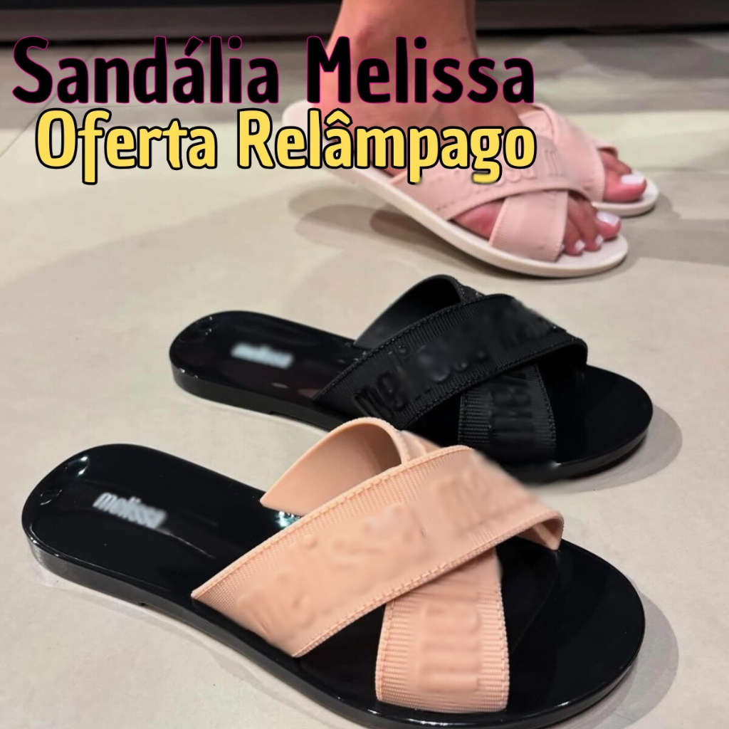 Sandália Feminina Mel Slide M Lover Multitiras Estilo Casual Leve e ...