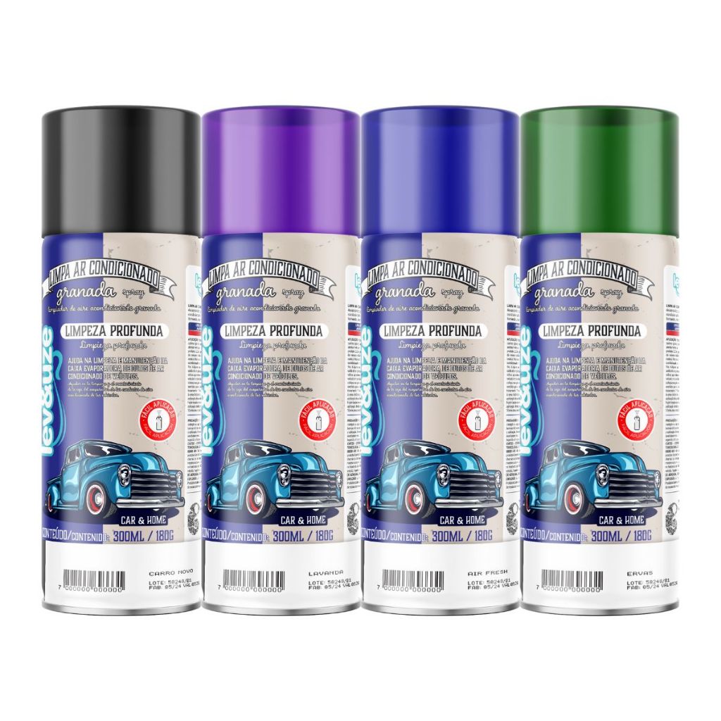 LIMPA AR CONDIC GRANADA AIR FRESH SPRAY 300ml170g - LEV&UZE