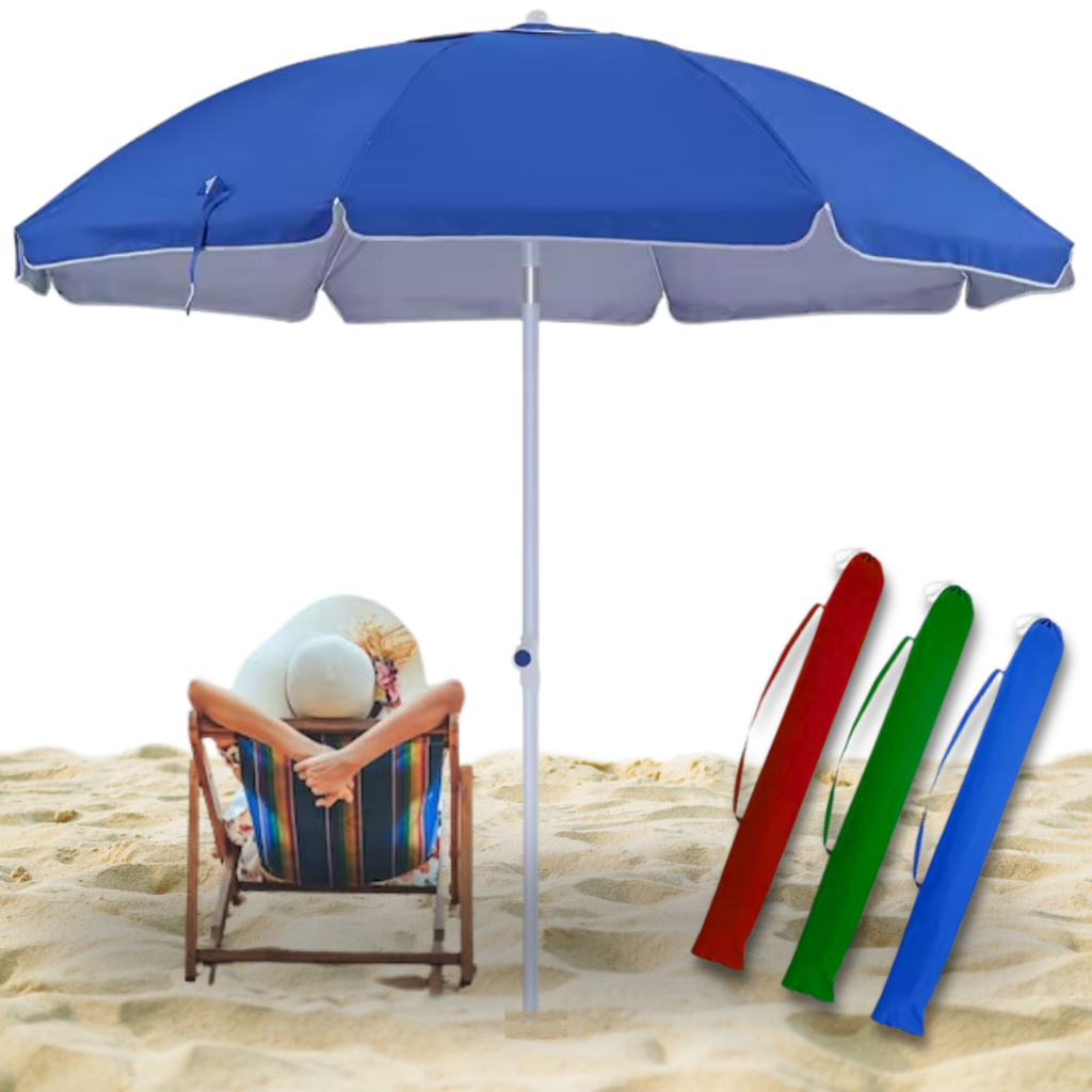 Guarda Sol Gigante 2,40m Uv Praia Piscina Respirável Verão