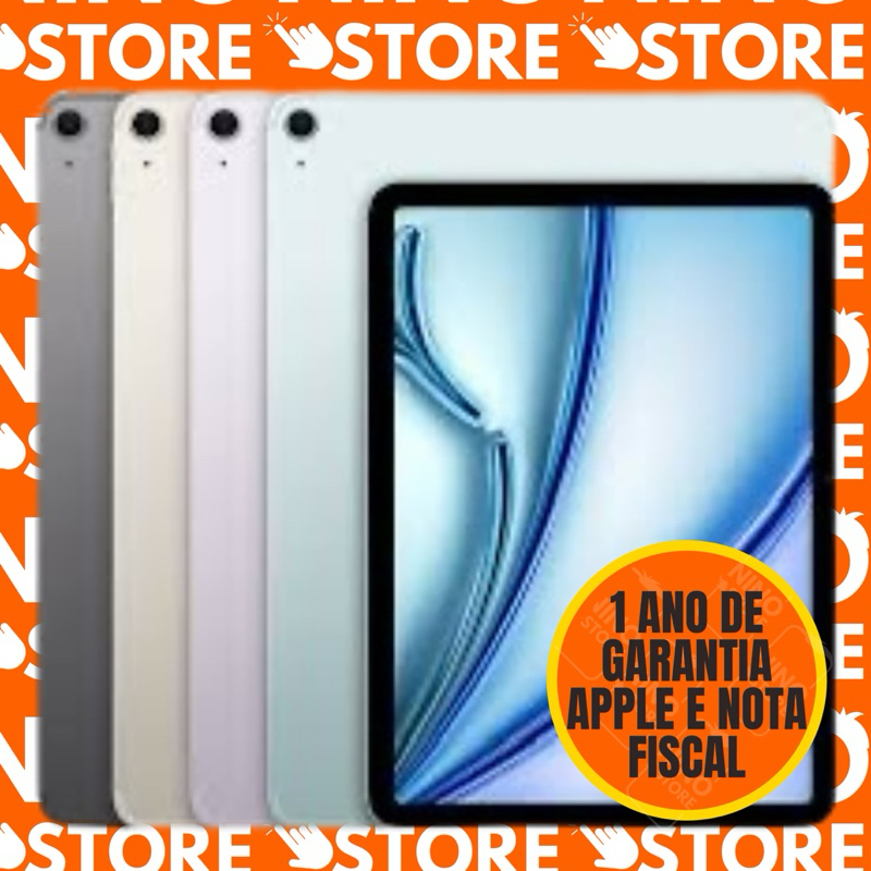 Apple iPad Air 2025 M3 Tela 11 polegadas Wi-fi 128GB Original Novo