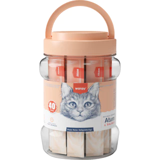 Petisco Cremoso para Gatos Wanpy Creamy 560g – 40 Sachês (Sabores Sortidos)