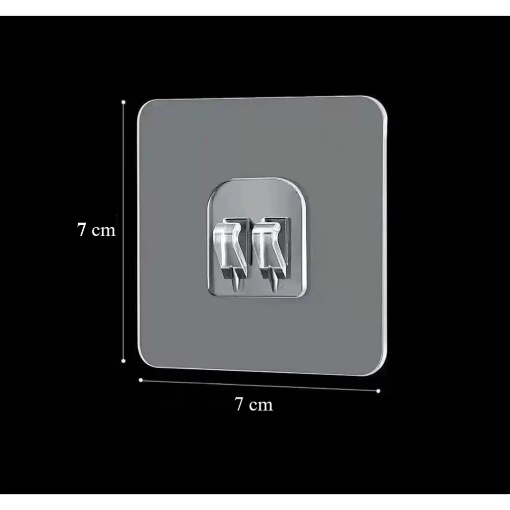 Gancho Auto-Adesivo Para Preteleita de Encaixe Transparente 7X7 cm