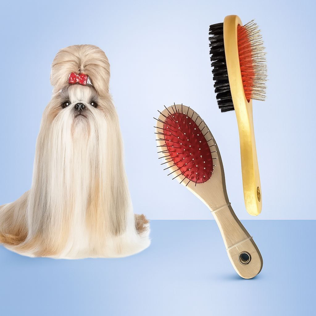 Escova de Pelos Desembaçadora Dupla Face P M G Para Cães Cachorro e ...