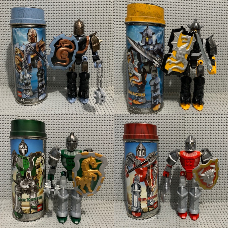 Lego Knight's of Kingdom cavaleiros em lata (sets: 8703,8704,8705