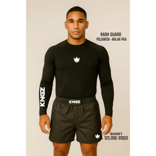 RASH GUARD KINGZ MANGA LONGA JIU JITSU - NO GI MMA - P M G GG G1 G2 G3