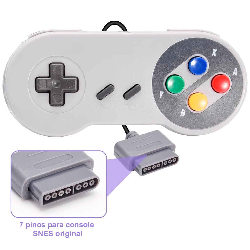 Controle Para Super Nintendo Joystick - SNES | Shopee Brasil