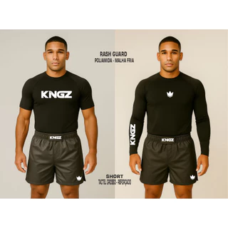 RASH GUARD KINGZ MANGA LONGA OU CURTA JIU JITSU - MMA - P M G GG G1 G2 G3
