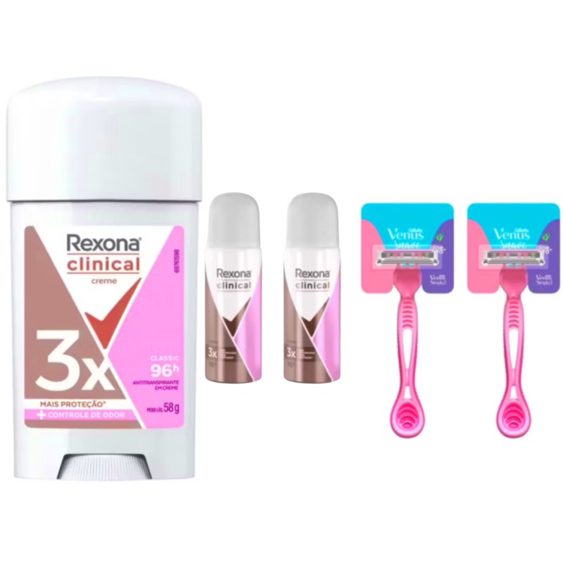 Kit Desodorante Rexona Clinical Creme 58g + Aero 33g