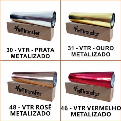 FILME DE RECORTE TERMOCOLANTE - Cores metalizadas - 47,5 x 100 cm