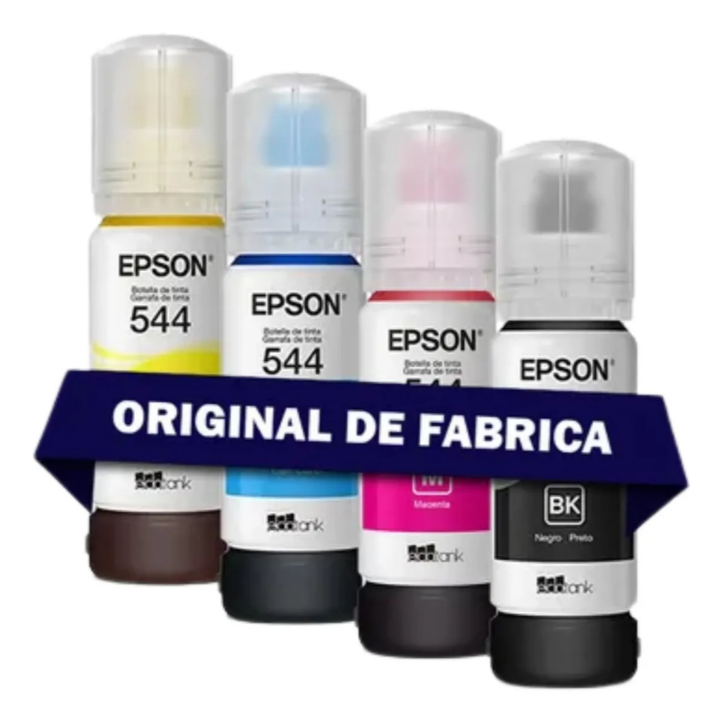 Kit de 4 Tintas Epson T544 para Impressoras Epson L3210 L3250 L3150 ...