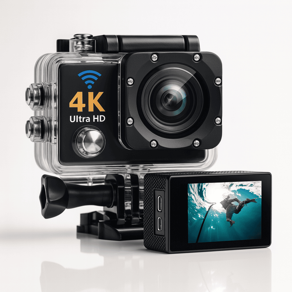 Câmera De Ação 4K Ultra HD Com Wifi A Prova D'água | Shopee Brasil