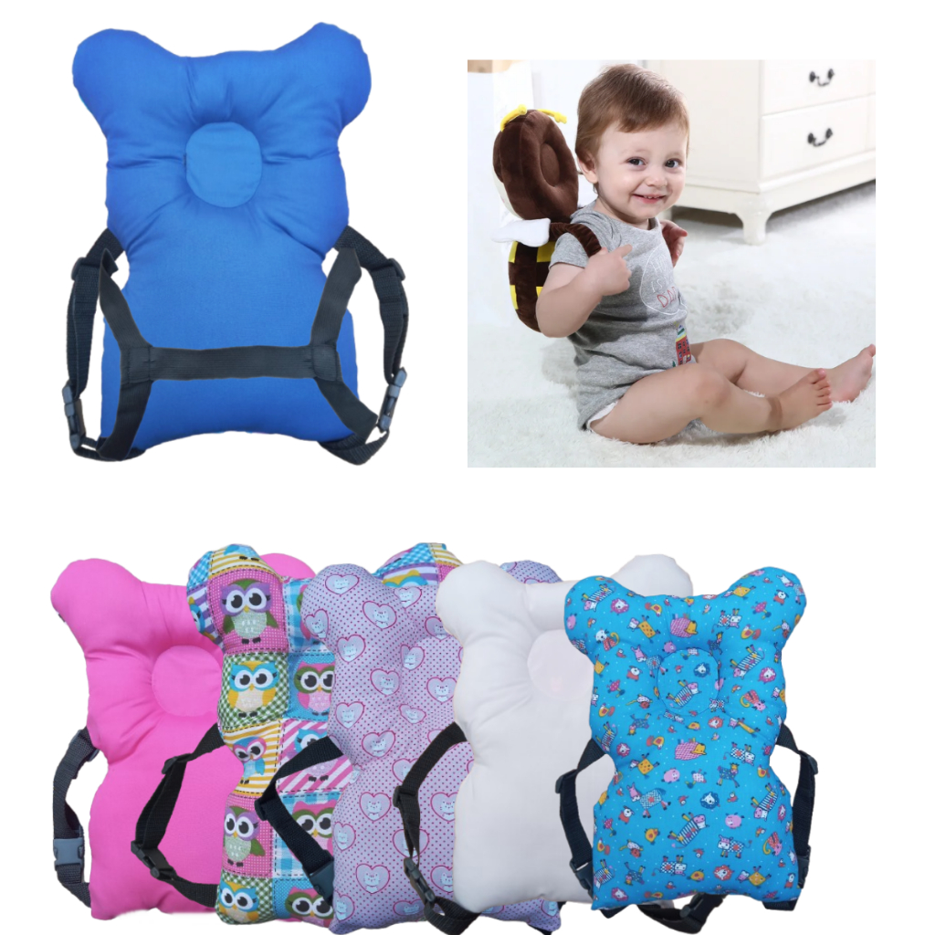 Mochila Almofada De Proteção Para Bebê Cabeça E Nuca Ajustável - Envio ...