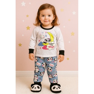 Pijama Infantil FEMININO Inverno Quentinho | Manga Longa | Macio e Confortável | Roupa de Dormir MENINA | 1 a 8 Anos em Oferta na Shopee