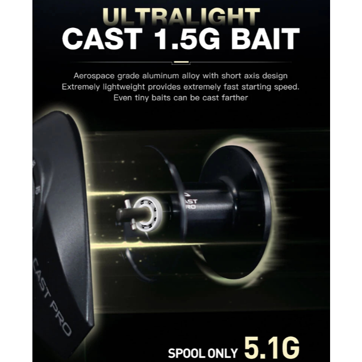 Carretilha Seasir Cast Pro Metal 145g 7.6:1 Drag 6Kg 11+1BB