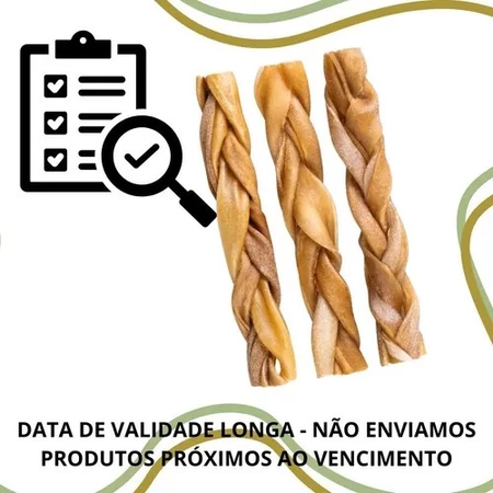 Petisco natural de colágeno trançado