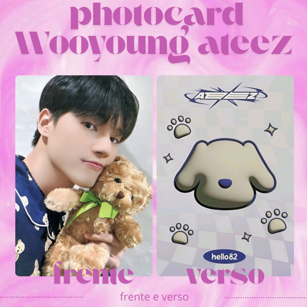 photocard fanmade wooyoung Ateez The World Ep Fin Will frente e