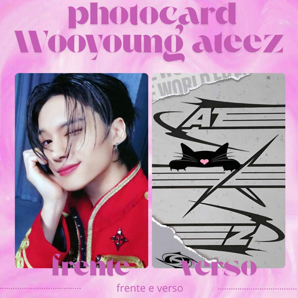 photocard fanmade wooyoung Ateez The World Ep Fin Will frente e