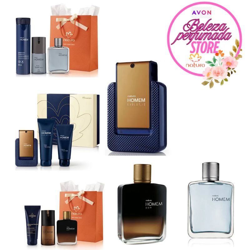 Colônia natura homem clássico, dom, evolution 100 ml