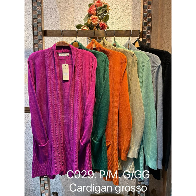 Cardigan grosso feminina de modal modelo aleatório KZ2207 | Shopee