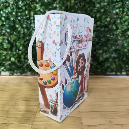 Sacolinha Surpresa Personalizada Lembrancinha O Maior Pintor do Mundo PEGUE E MONTE