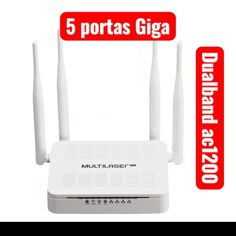 Kit 10 roteador Multilaser pro RE708 ac1200 dualband gigabyte