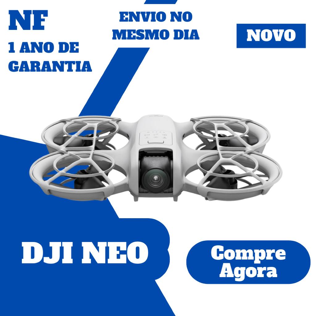 Drone DJI Neo Standard / Fly More Combo GPS IA Camera Estabilizada Novo Profissional Performance NF