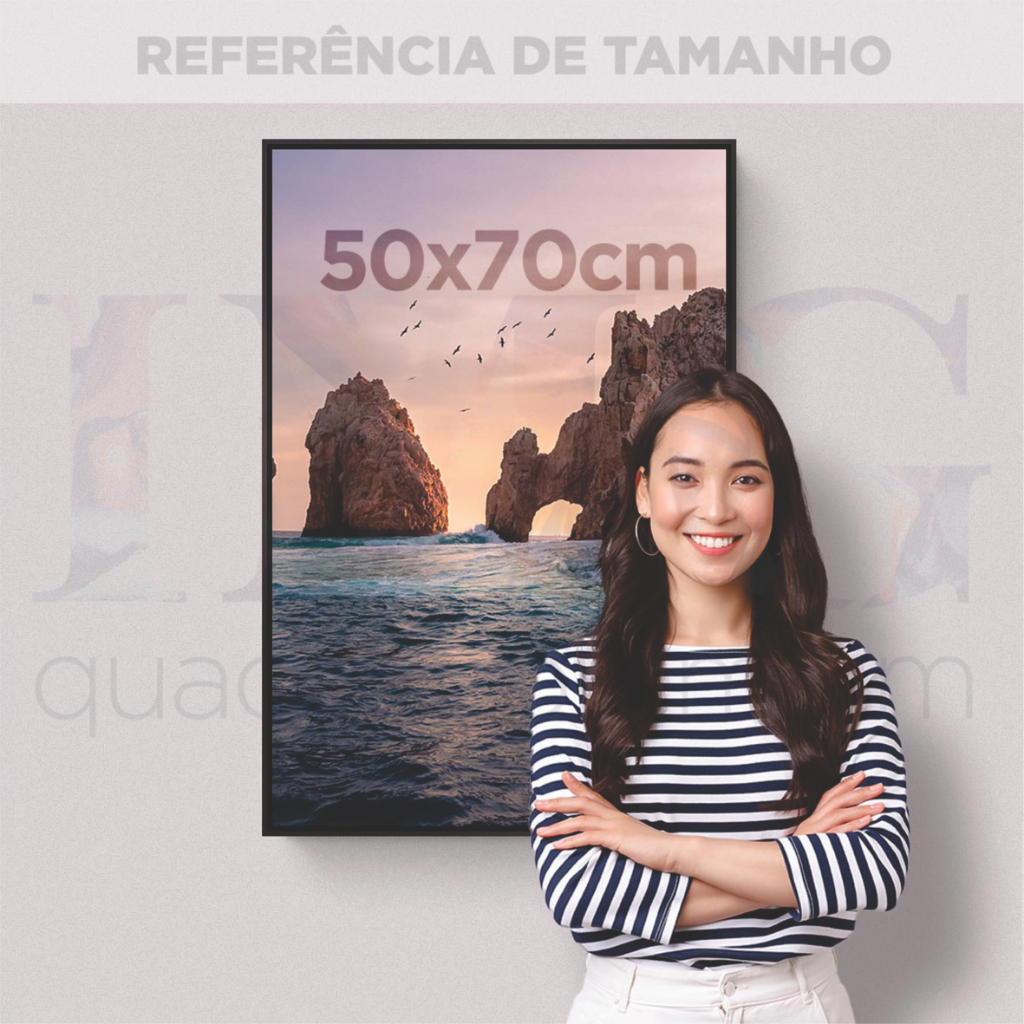 Moldura 50x70 com Acetato Quadros 70x50 Poster Fotos Parede Sala Quarto ...