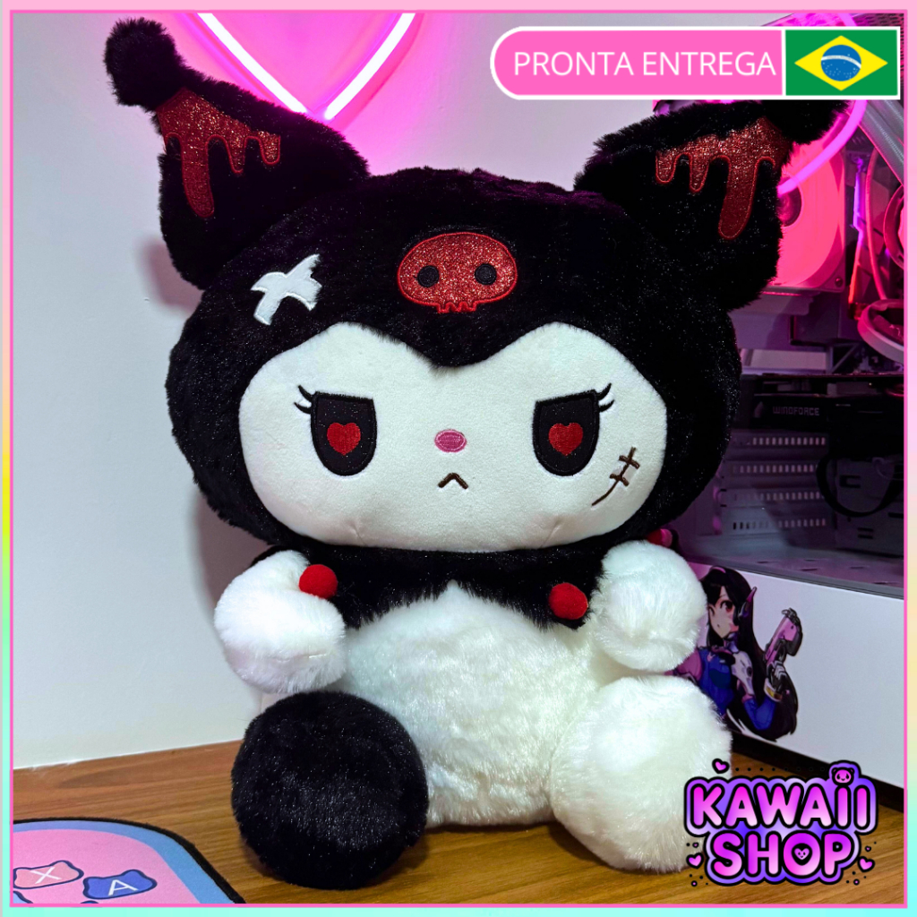 Pelúcia Kuromi Gigante Sanrio Hello Kitty Pelucia Sanrio 50cm | Shopee ...