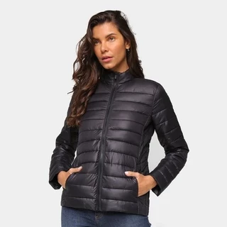 Jaqueta Puffer Feminina Casaco Nylon Impermeável em Oferta na Shopee