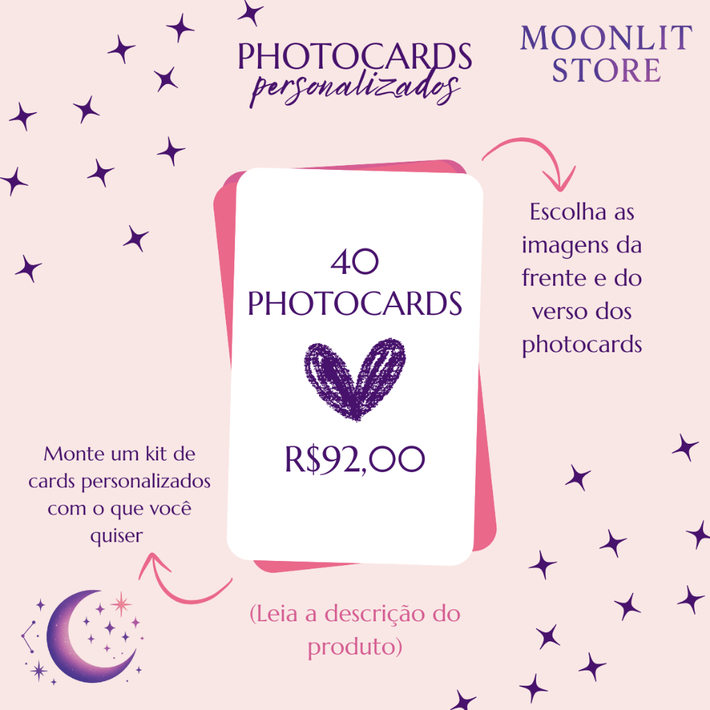 40 photocards personalizados (kit) | Shopee Brasil
