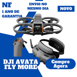 Drone DJI AVATA 2 Fly More Combo GPS 4K Ultra HD Novo Profissional Performance NF