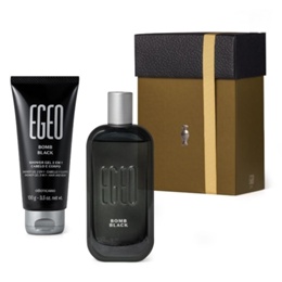 Kit Presente Pais Egeo Bomb Black  perfume masculino - Colônia + Shower Gel de O Boticário