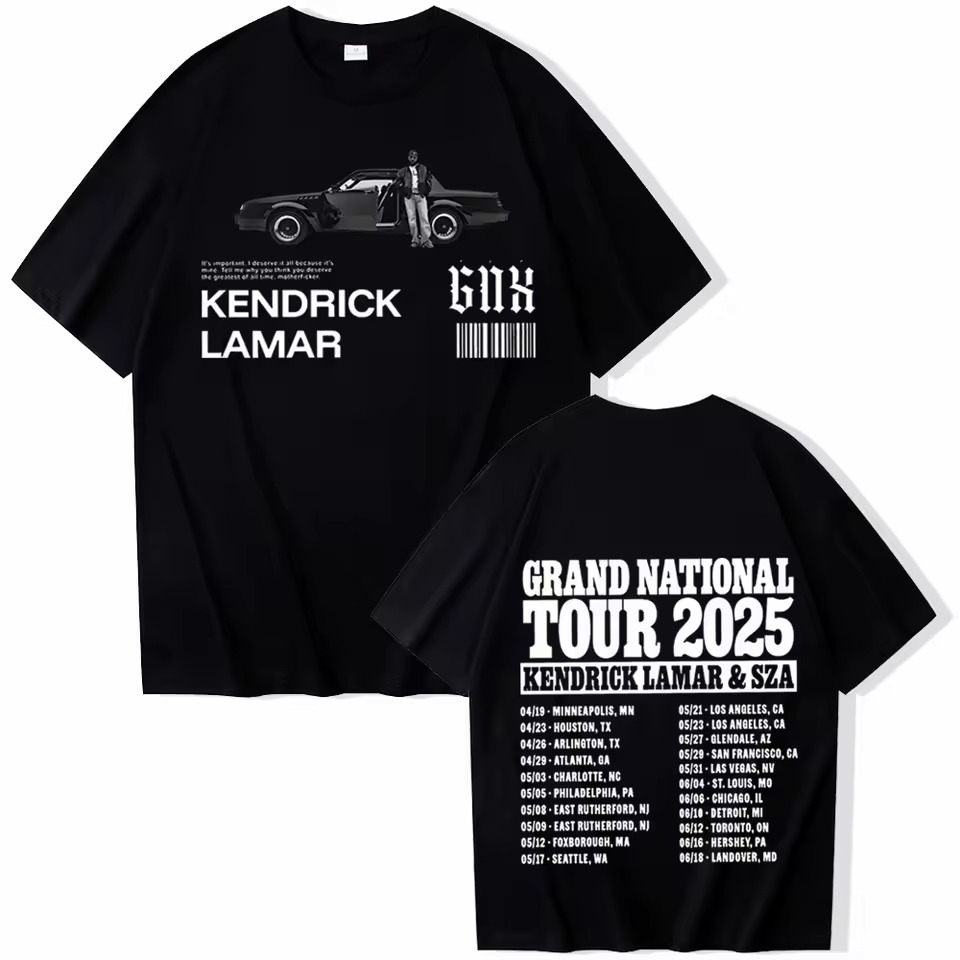 Camisa Camiseta Basica e oversized Kendrick Lamar turne tour grand