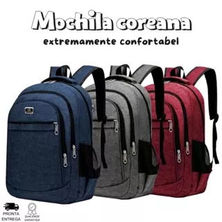 Mochila Bolsa Viagem Resistente Coreana Masculina Feminina Colorida em Oferta na Shopee