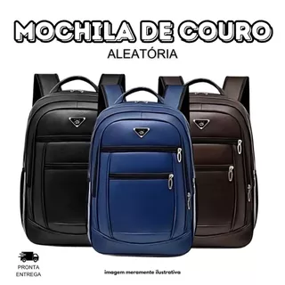 Mochila Escolar Couro Impermeável Laptop Notebook Reforçada Faculdade Estilosa em Oferta na Shopee