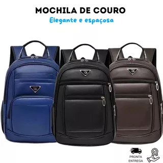 Mochila Masculina Couro Resistente Grande Impermeável Reforçada Linda Prática em Oferta na Shopee