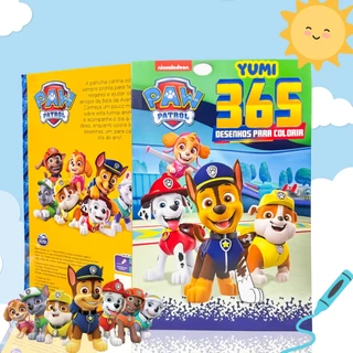 Livro Infantil 365 Desenhos Patrulha Canina Caderno De Desenhos Colorir Pintura Oficial em Oferta na Shopee