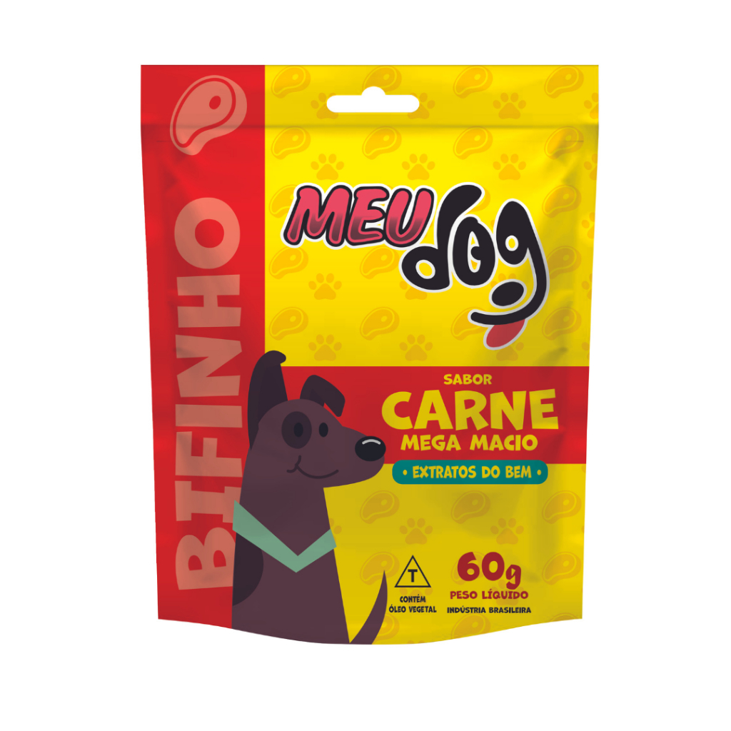 Bifinho Meu Dog 60g sabor CARNE  Petisco premium para cachorro em Oferta na Shopee