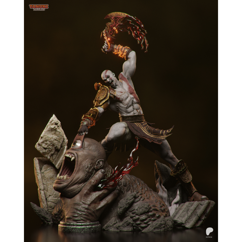 action figure kratos god of war - boneco colecionável kratos god of war figura de coleção