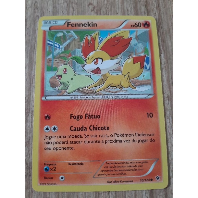 Carta Pokemon Inicial Fennekin Original NM | Shopee Brasil
