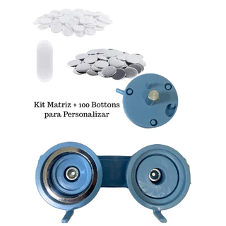 Kit 100 Bottons + Matriz Para Máquina Prensa de Fabricação de Bottons