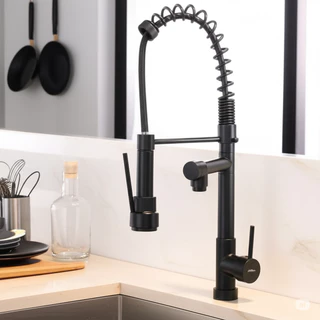 Torneira Cozinha Ducha Flexível Gourmet Monocomando Preto Fosco 50 Cm em Oferta na Shopee