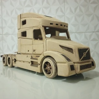 Miniatura De Cabine De Caminhão VNL Em Mdf, Escala 1/14