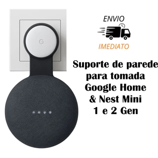 Suporte De Tomada Parede Google Home & Nest Mini geração 1 e 2