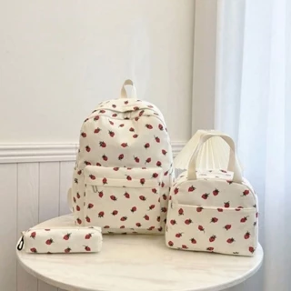 Kit 3 Mochila Feminina Para Escolar Viajar Estilo Casual Kpop Modelo Novo Jovem Multiuso Com Grande Capacidade em Oferta na Shopee